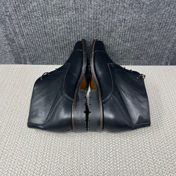 Hitchcock Chukka Ankle Boots Cap Toe Black Leather Wide Shoes Mens 9 main image 8